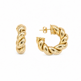 ARETES TRENZADO DORADO