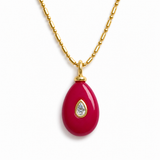 COLLAR CUARZO FUCSIA