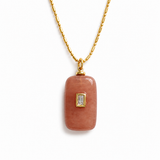 COLLAR CUARZO MARRON